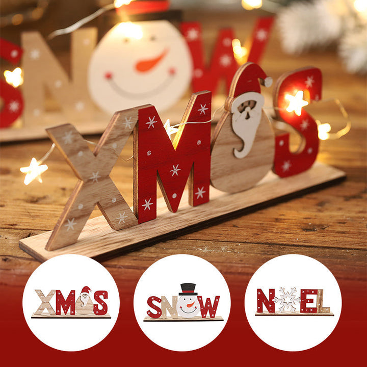 Colverro™ Hand-Painted Wooden Christmas Table Decorations with Festive Figures