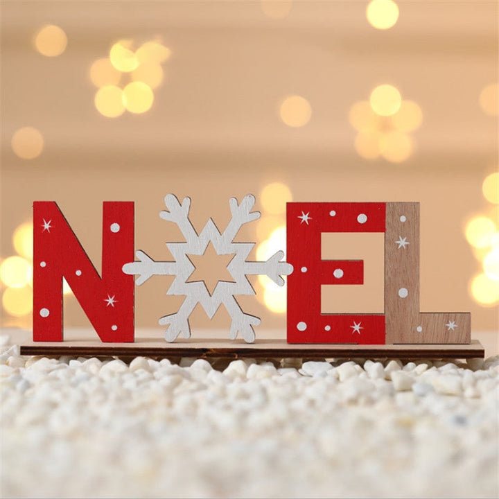 Colverro™ Hand-Painted Wooden Christmas Table Decorations with Festive Figures