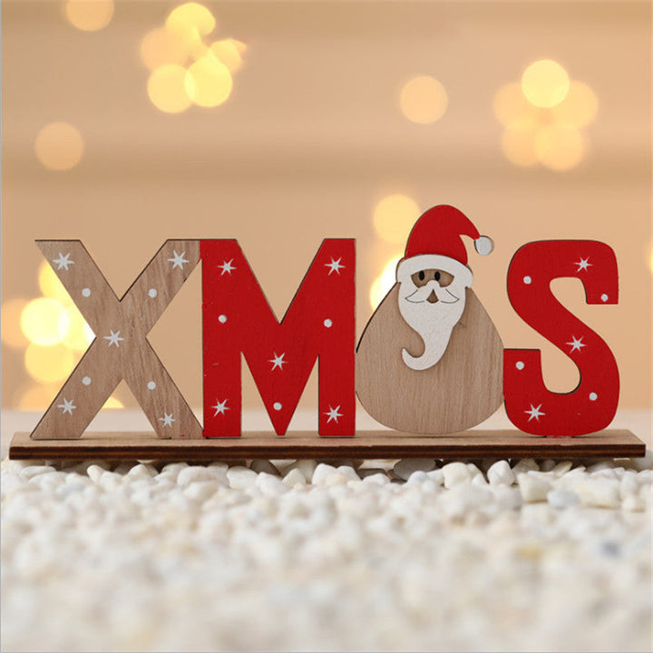 Colverro™ Hand-Painted Wooden Christmas Table Decorations with Festive Figures