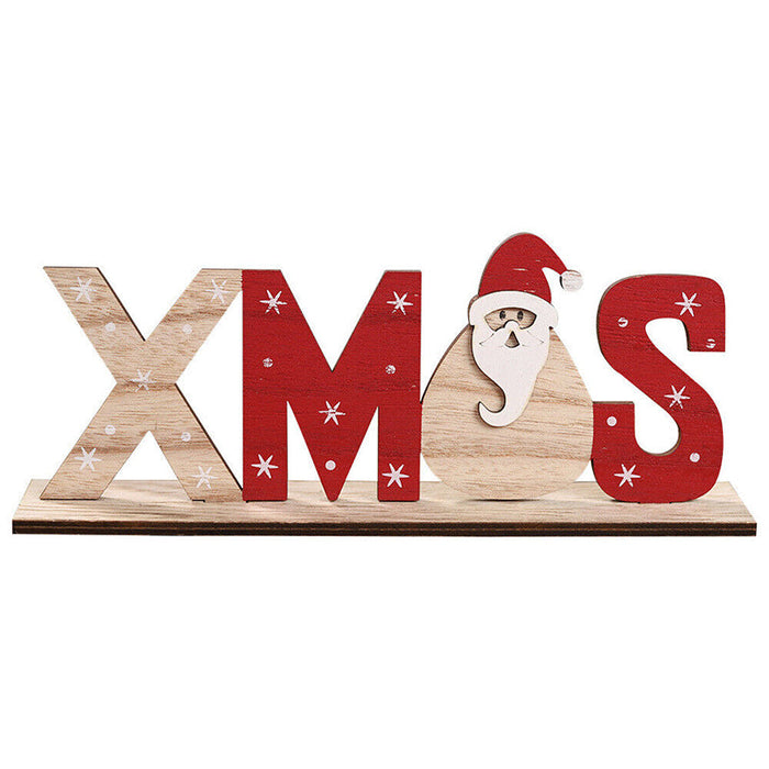 Colverro™ Hand-Painted Wooden Christmas Table Decorations with Festive Figures