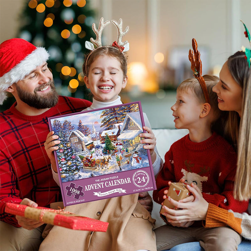 Colverro™ Christmas Jigsaw Puzzle Advent Calendar with Mystery Scenes