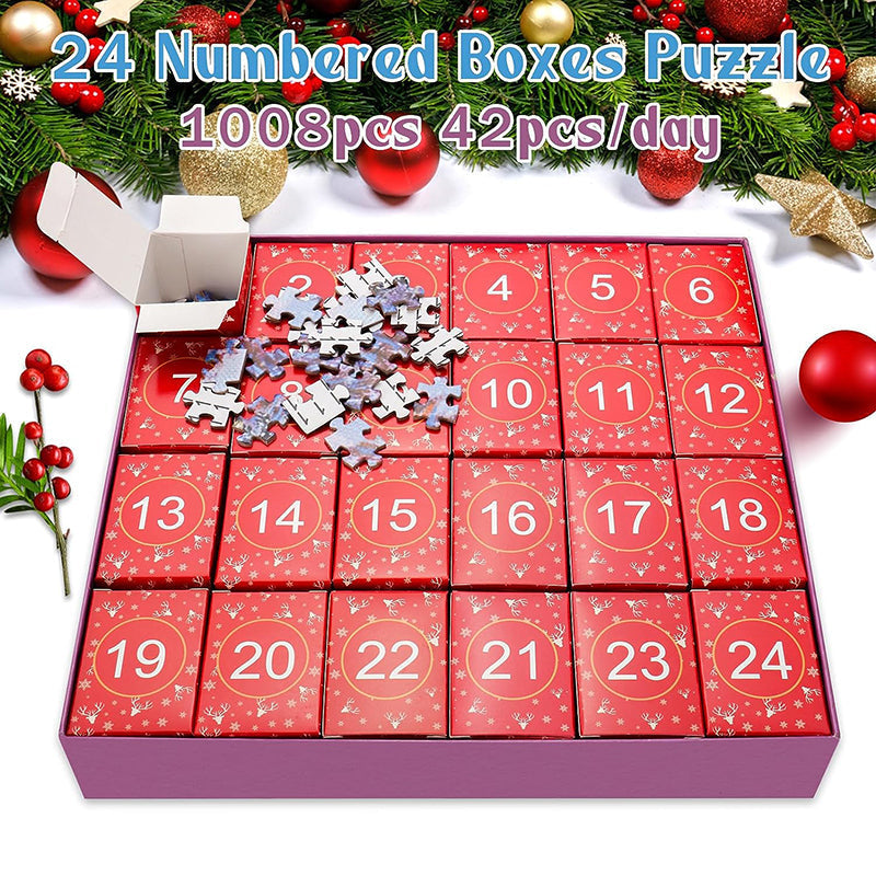 Colverro™ Christmas Jigsaw Puzzle Advent Calendar with Mystery Scenes