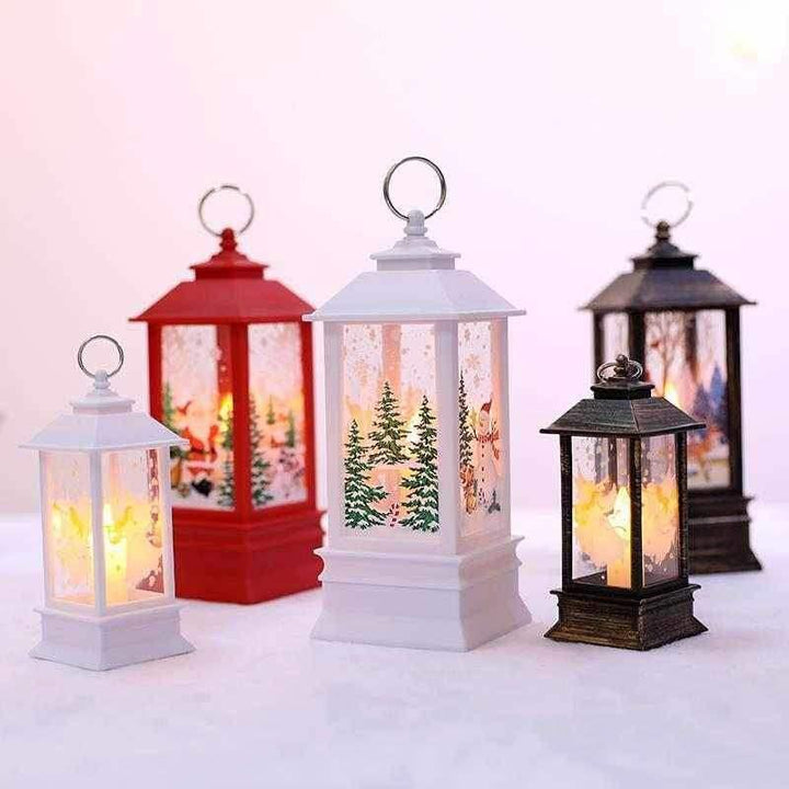Colverro™ Swirling Glitter Christmas Lantern with Color-Changing LED