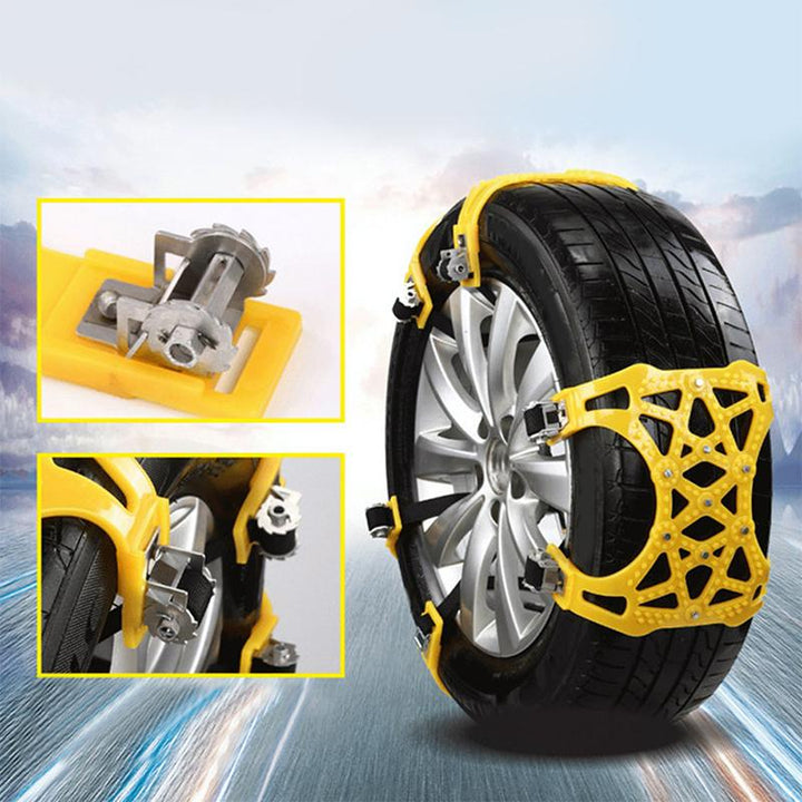 Colverro™ Steel Snow Chains with X-Spikes for Traction on Ice and Snow