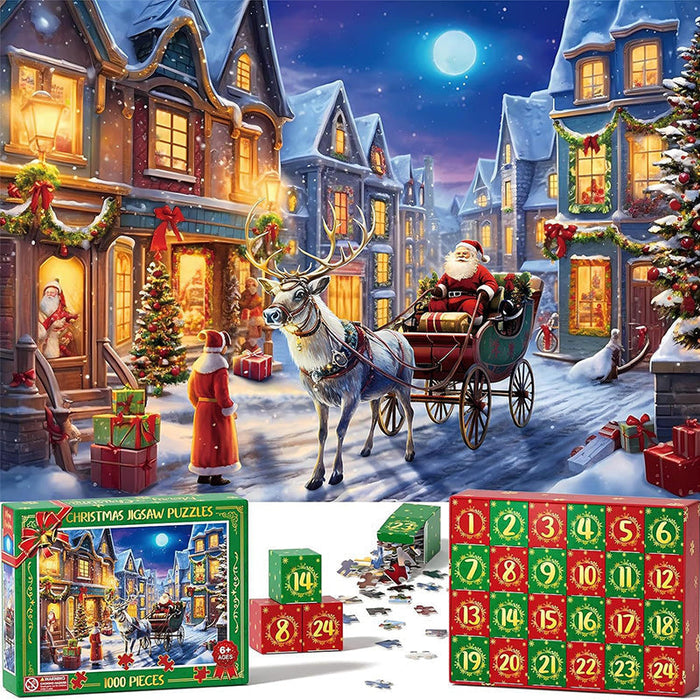 Colverro™ Christmas Jigsaw Puzzle 1000 Pieces with Holiday Designs