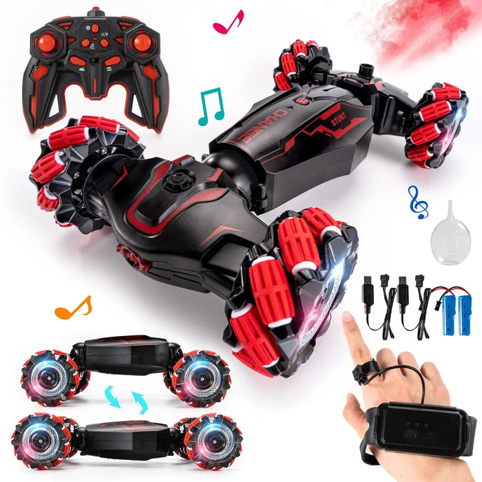 Colverro™ Hand Gesture RC Stunt Car with 4WD, 360° Spins and LED Lights