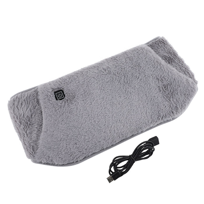 Colverro Plush USB Heated Waist Belt with Hand Warmer Pockets