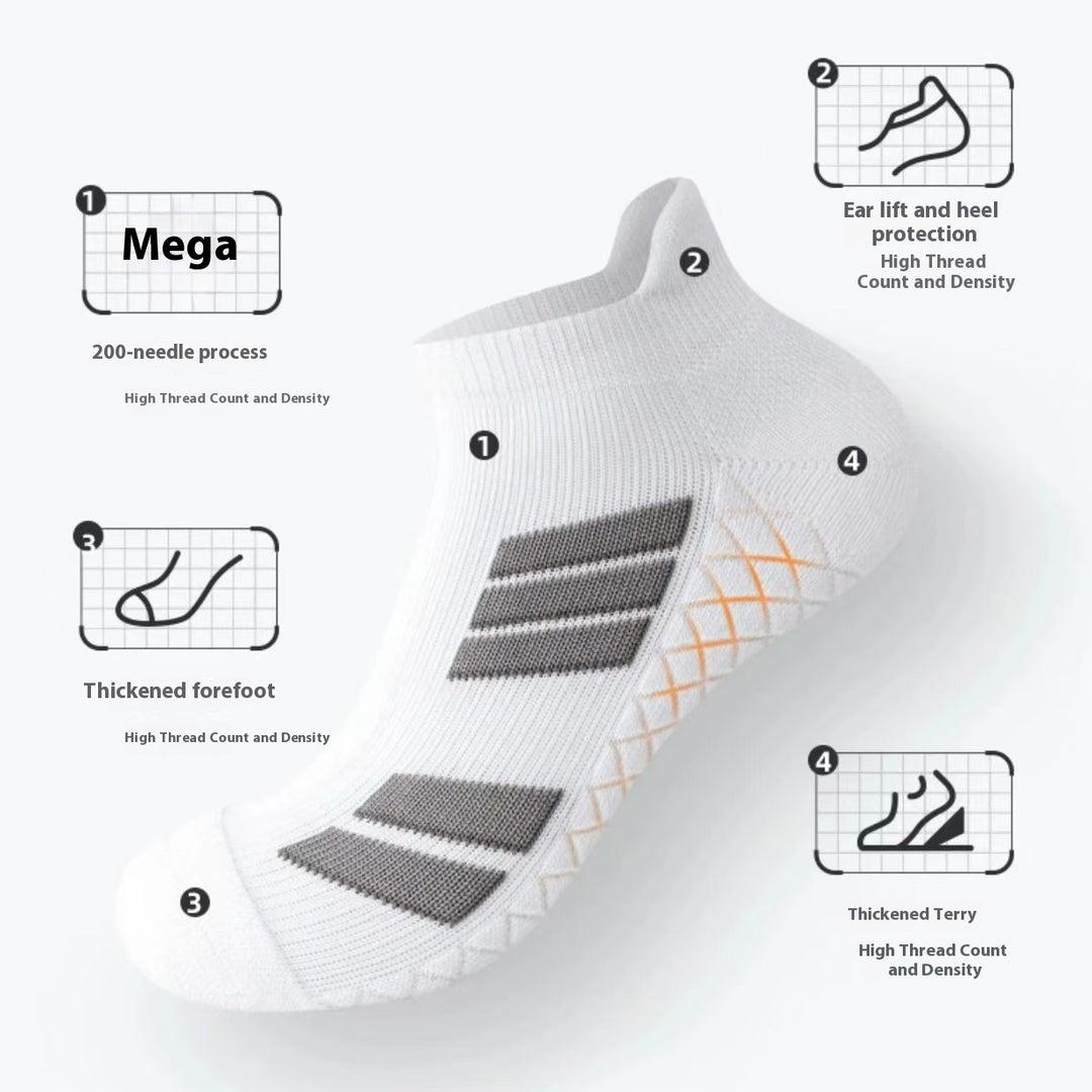 Stack of white low-cut cotton ankle socks