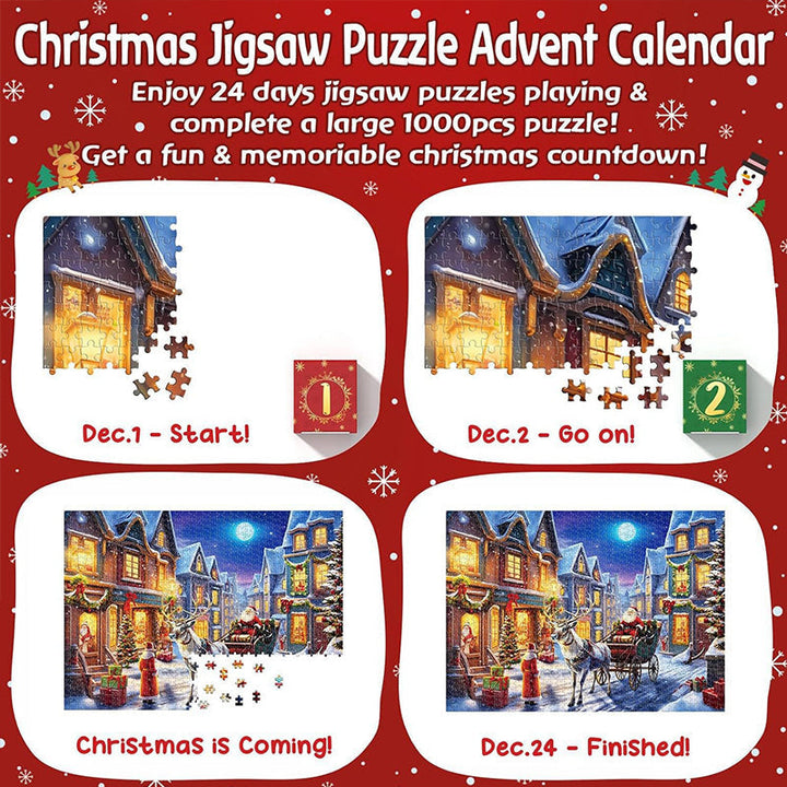 Colverro™ Christmas Jigsaw Puzzle 1000 Pieces with Holiday Designs