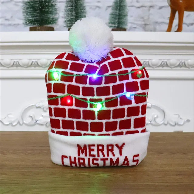 Colverro™ Light-Up LED Knit Christmas Beanie for Kids &amp; Adults