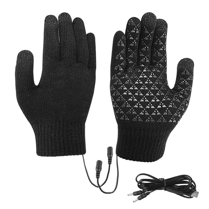 Colverro USB Heated Knit Gloves with Touchscreen Fingertips