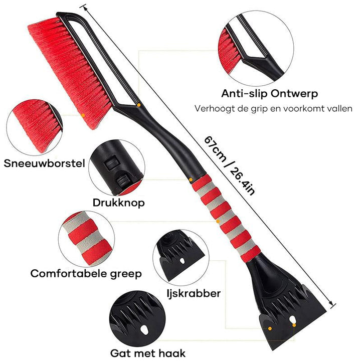Colverro™ Soft-Grip Snow Brush with Notched Ice Scraper