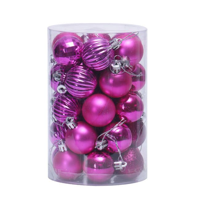 Colverro™ Set of 34 Christmas Ball Ornaments 4 cm in Rich Colors