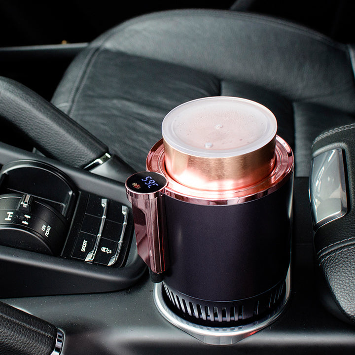 Car cup warmer and cooler in cup holder