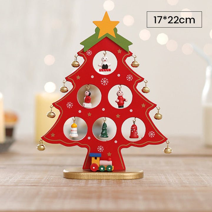 Colverro™ DIY Wooden Mini Christmas Tree Kit – Tool-Free Tabletop Decor
