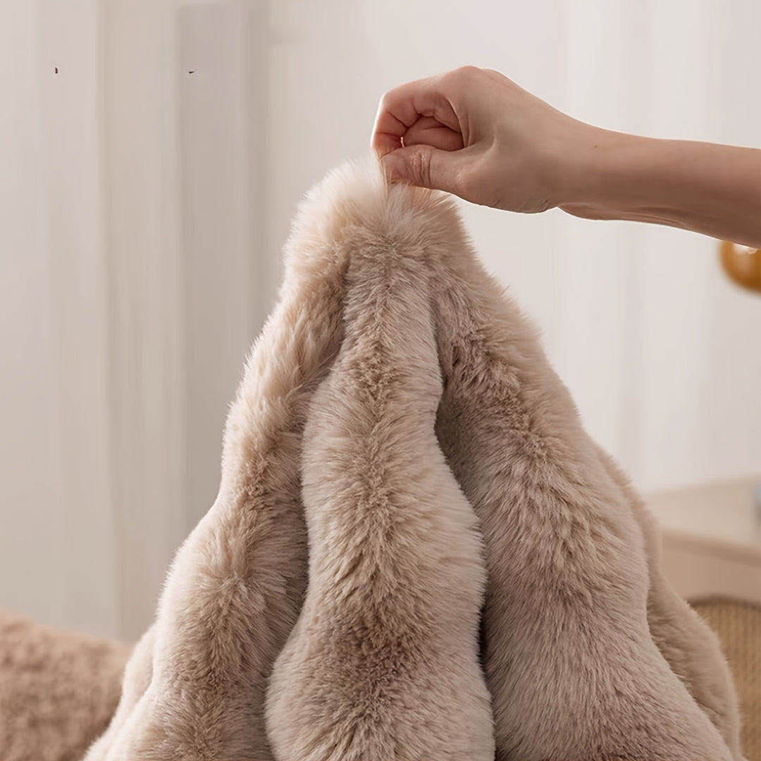 Colverro™ Round Fluffy Bubble Rug in Dense, Soft Fleece for Cozy Rooms