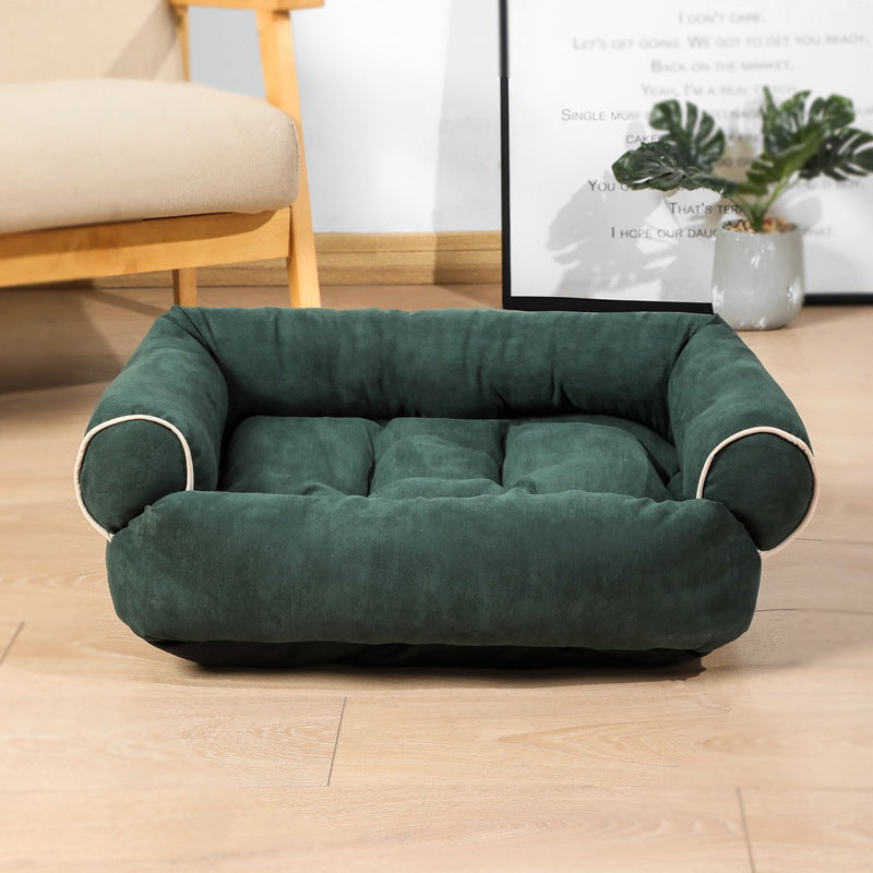 Dog Sofa Bed with Plush Cushion – Soft Bolster Bed for Dogs and Cats