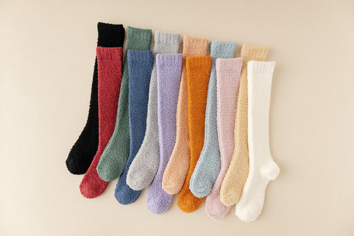 Colverro™ Extra-Long Coral Fleece Winter Socks for Cozy Feet