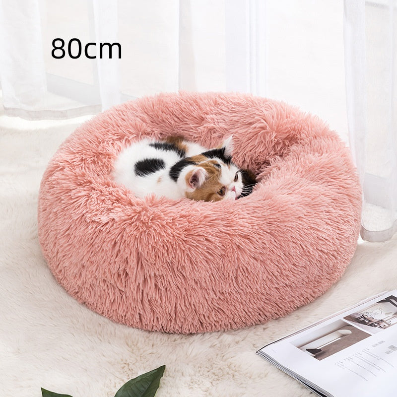 Round Winter Pet Bed, Cloth, 30 to 100cm