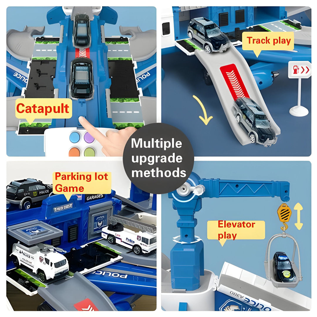 Colverro™ XL Airplane Toy Set with Cars, Crane and Road Signs, 20 Pieces