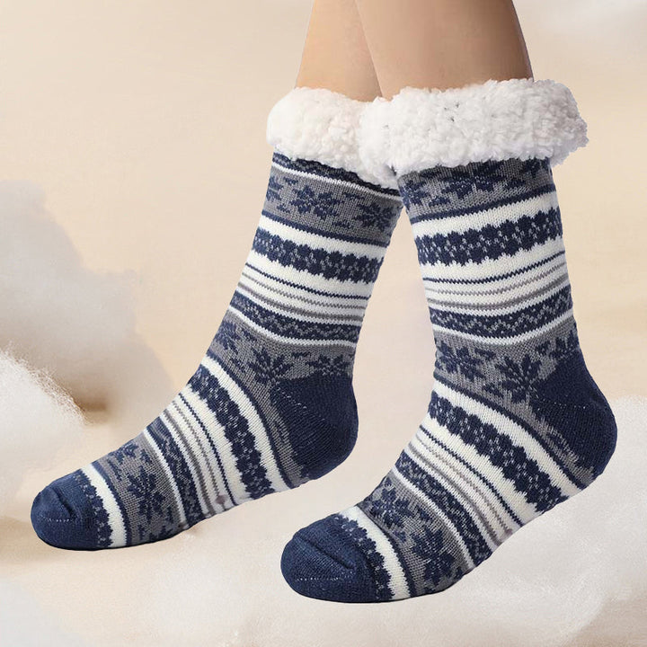 Colverro™ Ultra-Thick Snowflake Slipper Socks with Silicone Grip Soles
