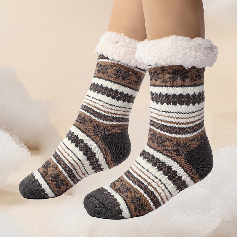 Colverro™ Ultra-Thick Snowflake Slipper Socks with Silicone Grip Soles
