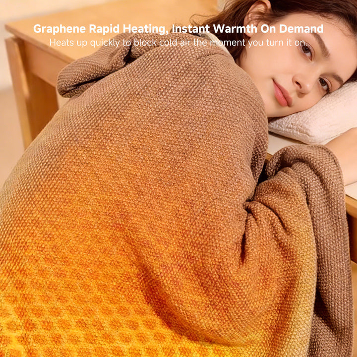 Colverro™ Hooded USB Heated Shawl with Zipper and 3 Heat Settings
