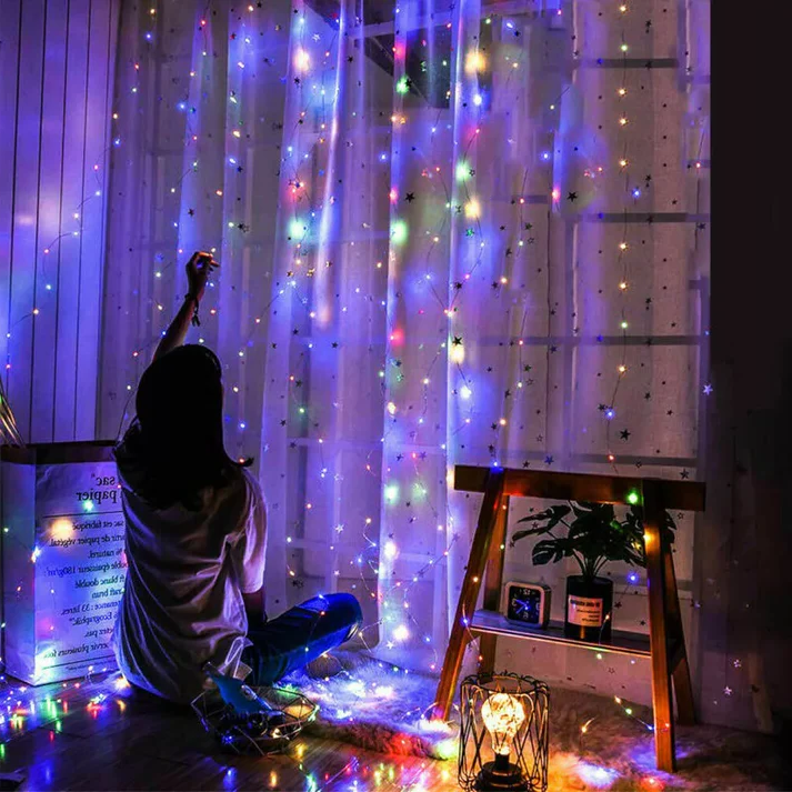 Colverro™ LED Fairy Light Curtain with Remote and Multiple Light Modes