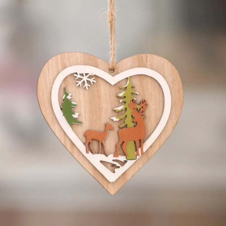 Colverro™ Laser-Cut 3D Wooden Christmas Ornaments – Star, Bell &amp; Bear