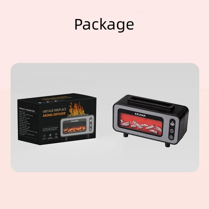 Fireplace Flame Aroma Diffuser, 200 ml with 7 LED Colors