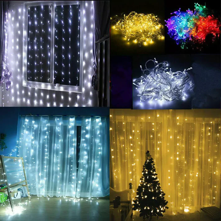 Colverro™ LED Fairy Light Curtain with Remote and Multiple Light Modes