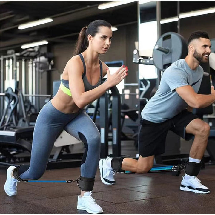 Ankle cuff resistance band set