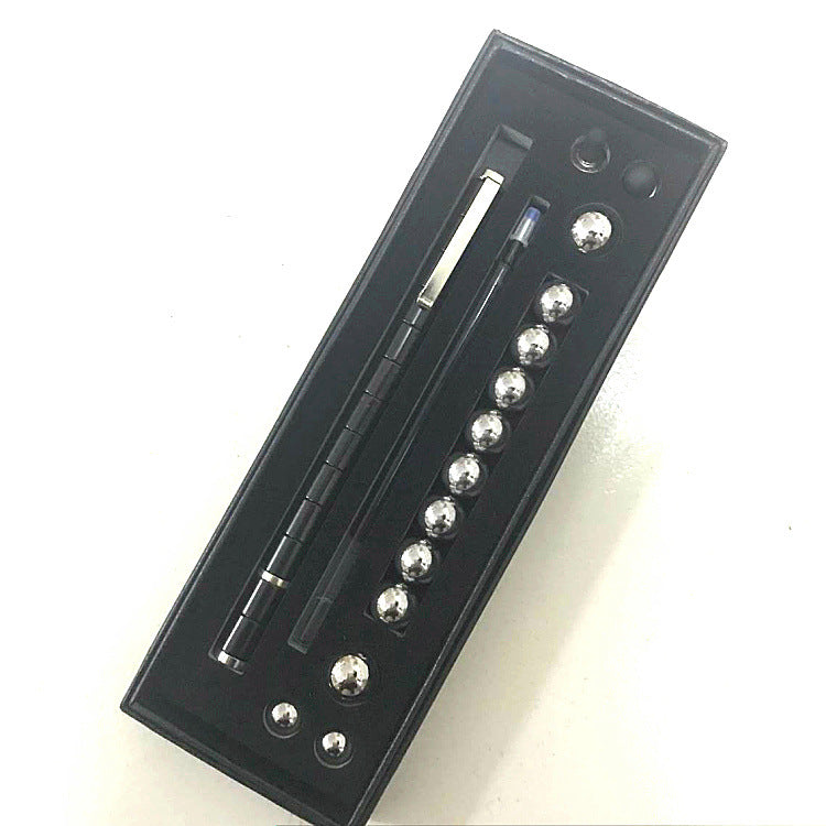 Magnetic fidget pen built into a shape