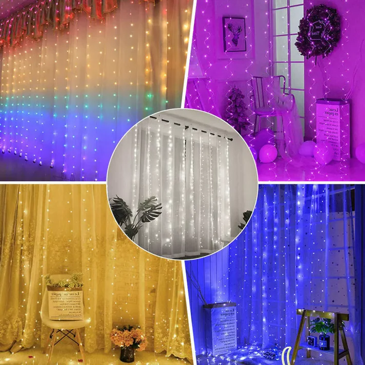 Colverro™ LED Fairy Light Curtain with Remote and Multiple Light Modes