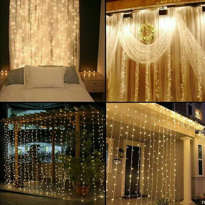 Colverro™ LED Fairy Light Curtain with Remote and Multiple Light Modes