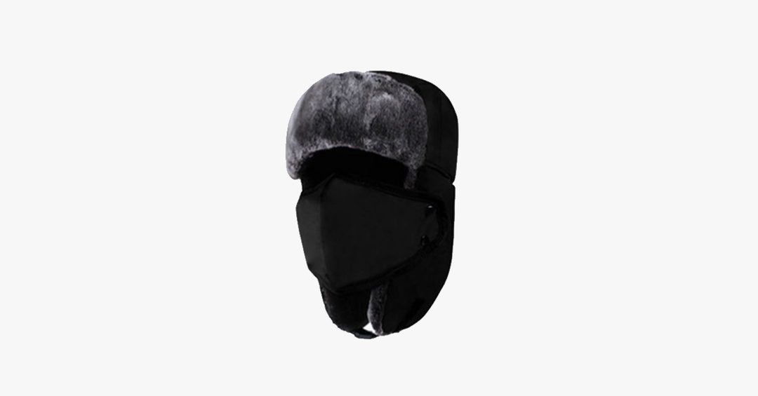 Colverro™ Waterproof Trapper Hat with Faux Fur and Detachable Face Mask