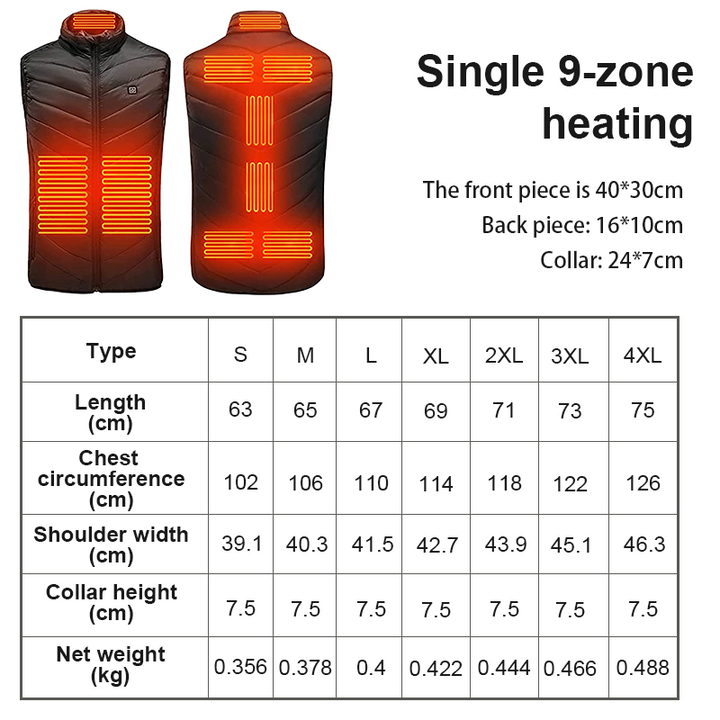 Colverro™ Slim Unisex Heated Vest with Power Bank Included