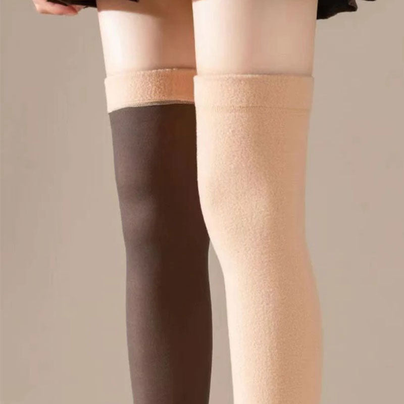 Colverro™ Thick Fleece-Lined Thigh-High Socks That Stay Up
