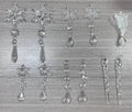 Colverro™ Clear Acrylic Icicle Christmas Ornaments, Set of 10