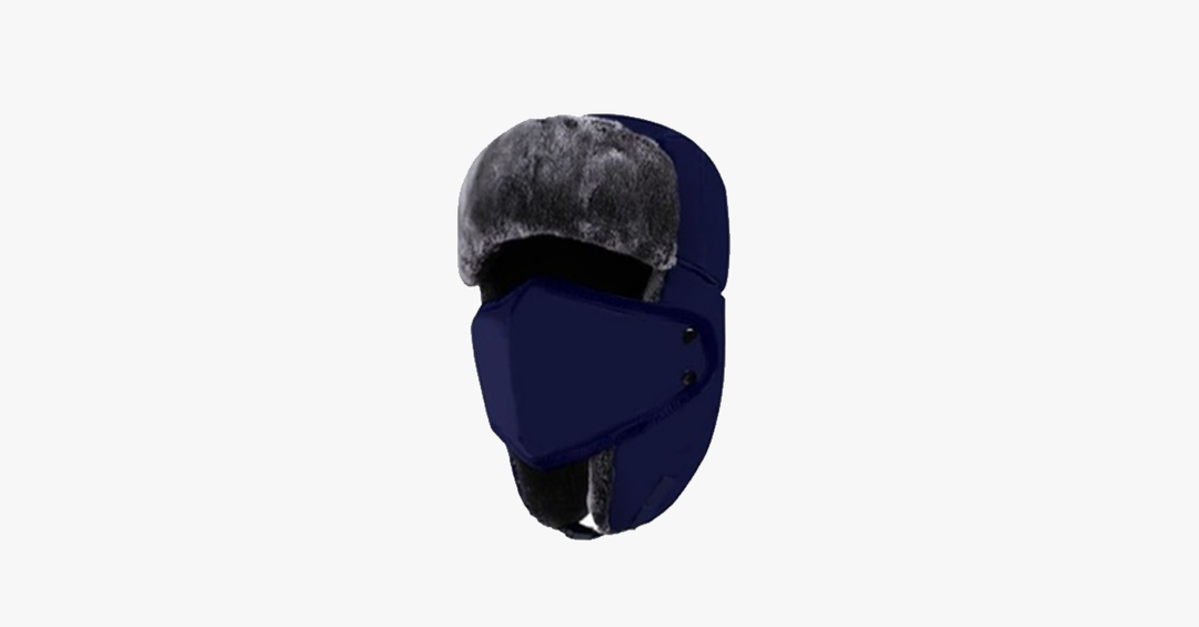 Colverro™ Waterproof Trapper Hat with Faux Fur and Detachable Face Mask