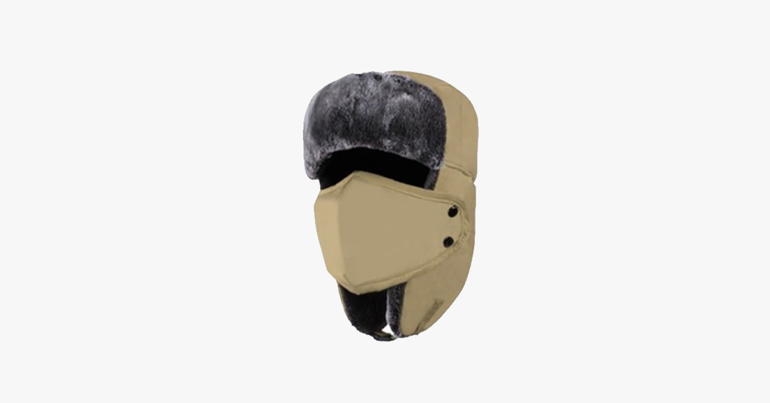 Colverro™ Waterproof Trapper Hat with Faux Fur and Detachable Face Mask