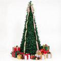 Pop up Christmas tree with satin ribbons