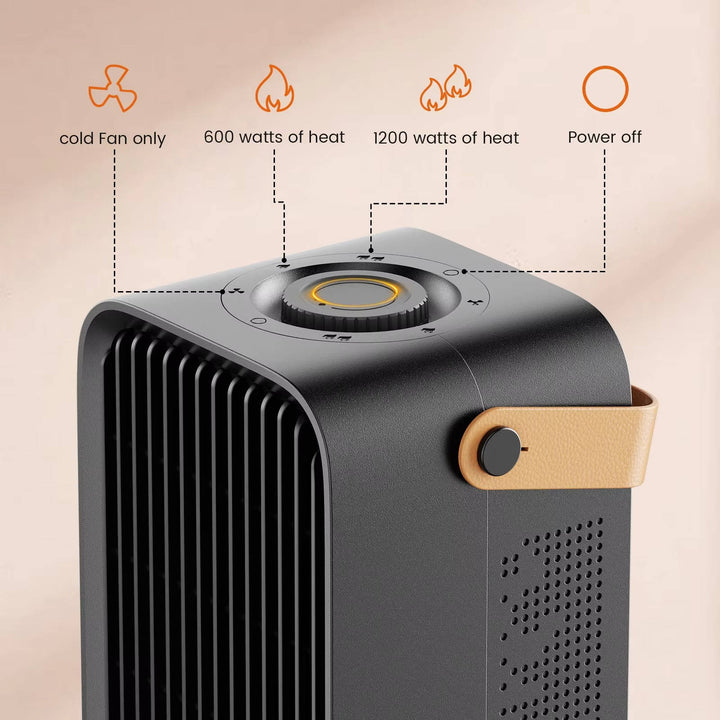 Colverro™ 1200W Ceramic Space Heater with 3 Modes &amp; Tip-Over Shut-Off