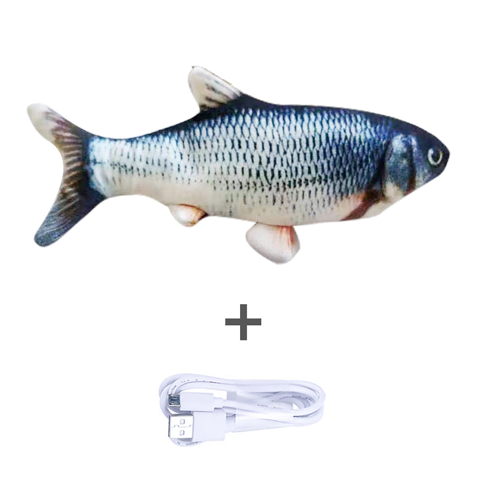 Realistic flopping fish toy for cats