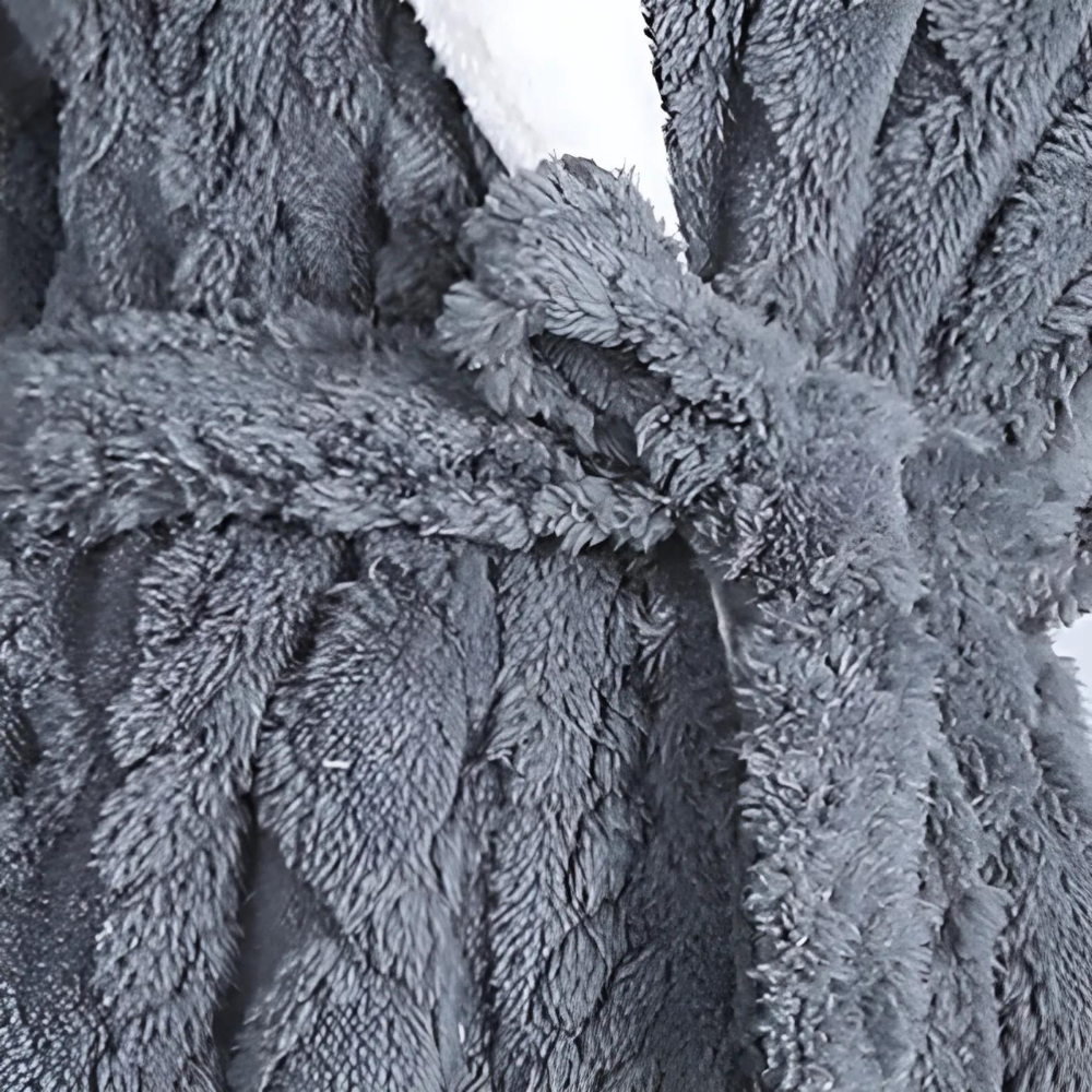Colverro™ Long Plush Hooded Robe with Two Large Front Pockets