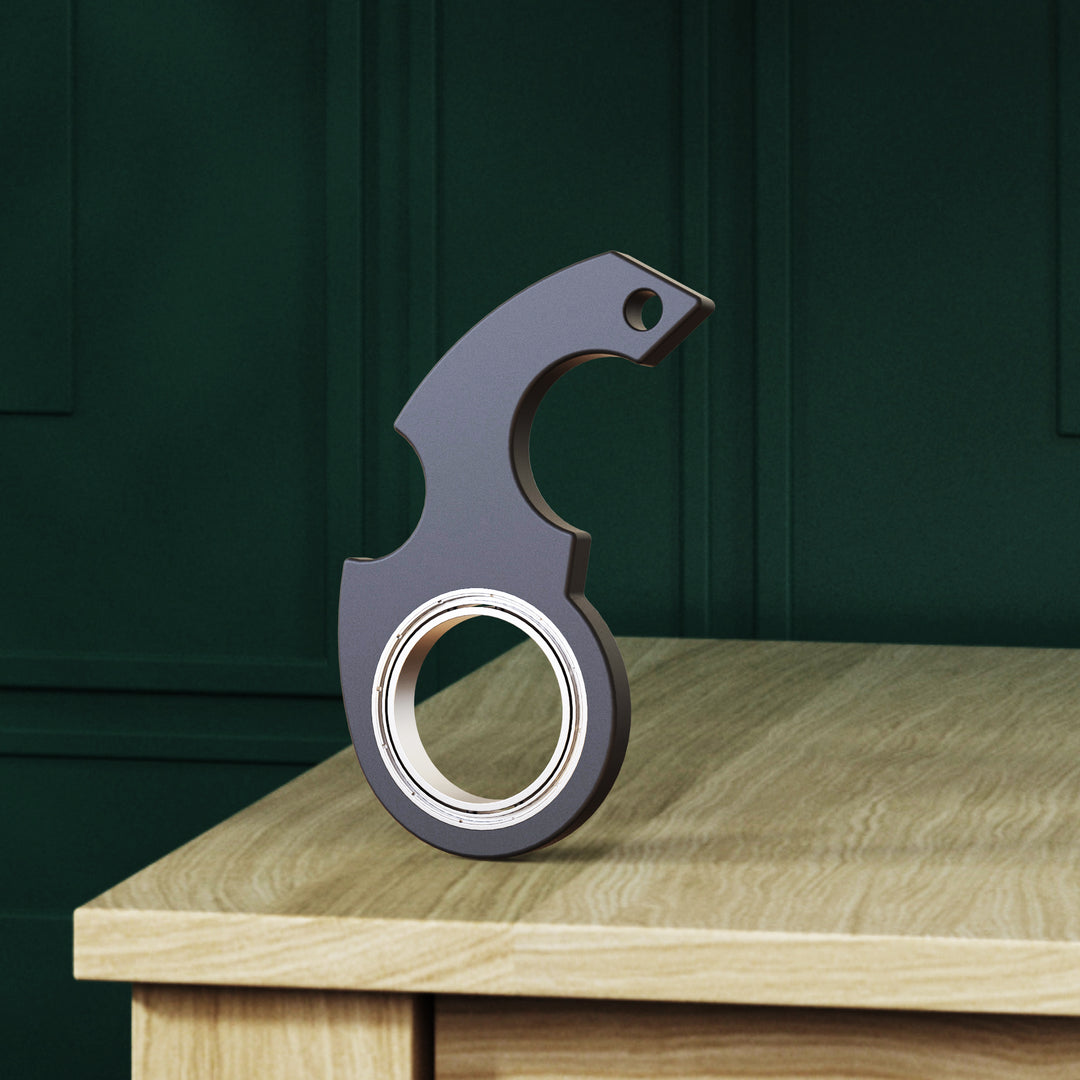 Fidget spinner keychain with bottle opener