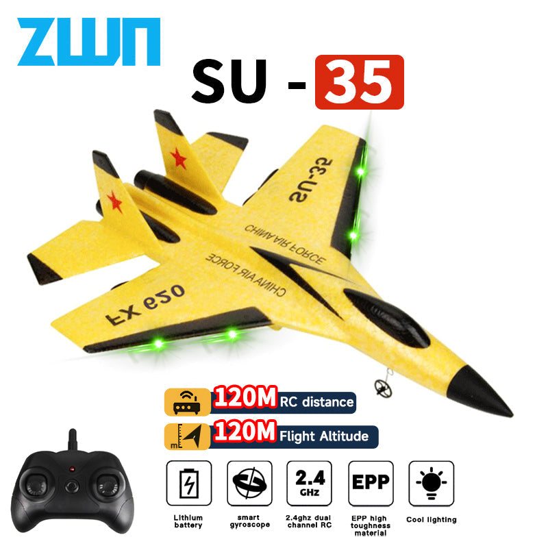 Colverro™ Fighter Jet RC Plane in EPP Foam with LED Lights