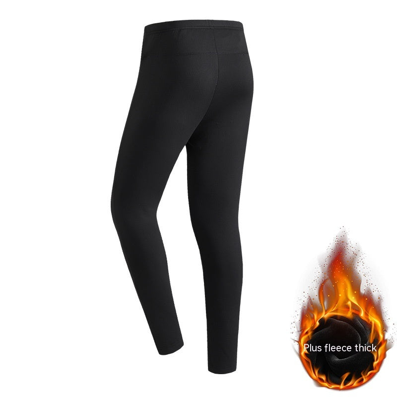 Black heated thermal underwear set with USB cable