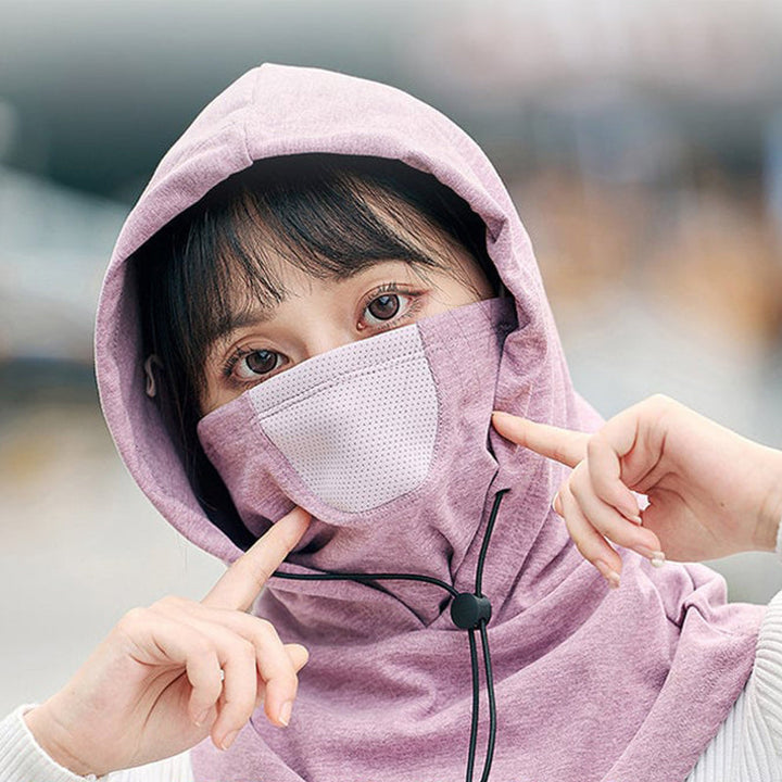 Colverro™ Hooded Cycling Face Mask with Built-In Neck Warmer