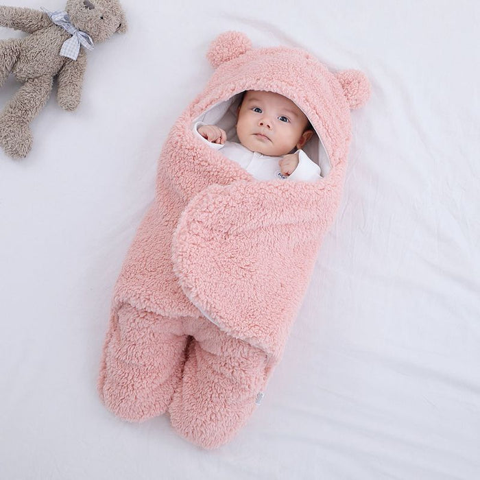Colverro Teddy Fleece Baby Sleep Sack with Bear Ears